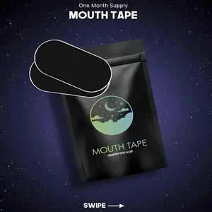 Ultra Breathable Sports Mouth Tape - One Month Supply for Enhanced Airflow Comfort & Performance During Physical Activities