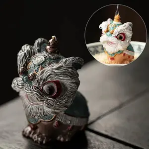 E.Guochao Ruishi “Blessings Meet Heat” color‑changing tea pet ornament
