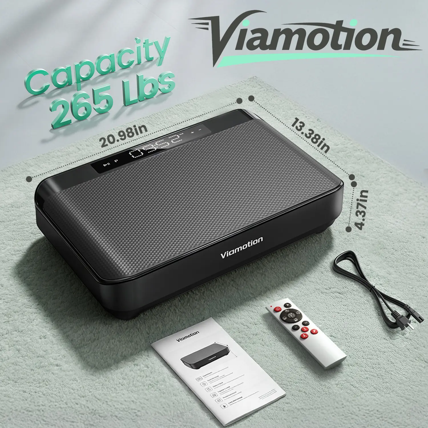 Viamotion Vibration Plate for Seniors & Home Relaxation, Low-Noise 150W Motor, 1-99 Speed Levels, Safe Dual Voltage Protection, LED Display, Perfect Gift for Elders