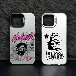 H-HellstarS Fashion Logo Phone Case For IPhone 17 16 15 14 13 12 11 Pro Max Black Purple Matte Laser Metallic Aurora Funda