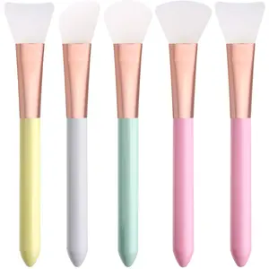 5PCs silicone face mask brushes flexible facial mud mask applicator brush for applying facial mask, sleeping mask, clay mask, body lotion mask beauty tools makeup brushes applicator (style 1) Skincare Comfort