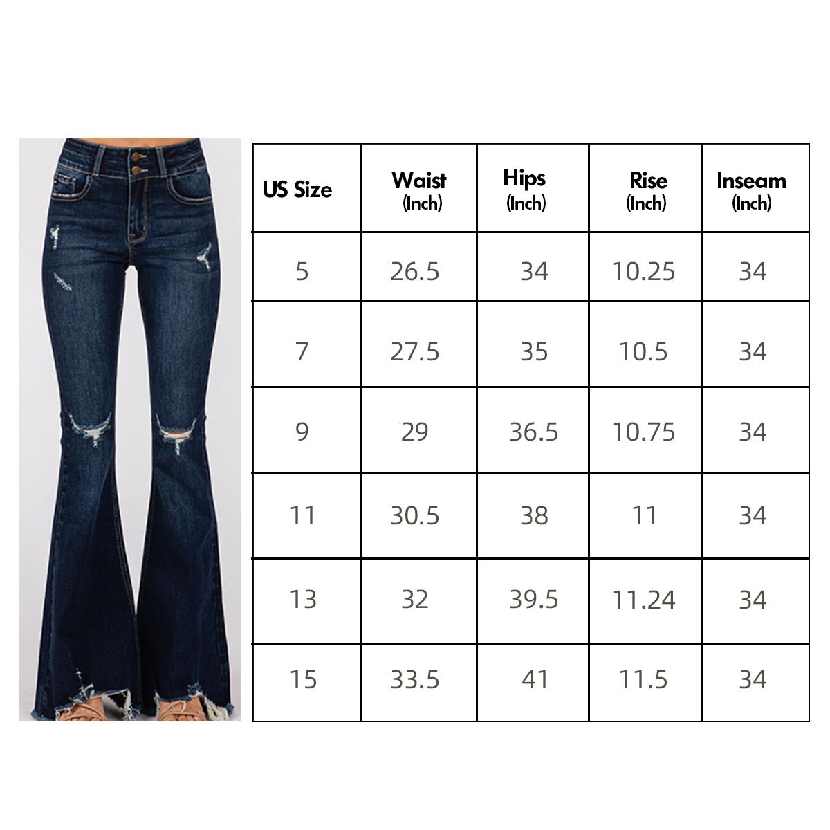 Madison Vogatiques Distressed Mid Rise Ripped Flare Jeans Bell  Denim Pants GP3002D Womenswear Trouser Streetwear Comfort Basic Good Fitting Tall Girl Outfit Bottom