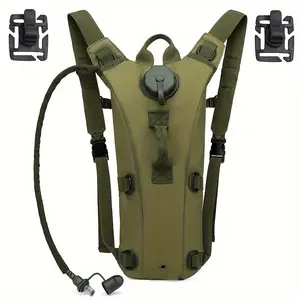 Green Oxford Cloth Tactical Hydration Backpack - Adjustable Straps and Durable Buckles, Perfect for Running, Hiking, and Outdoor Activities, Built for Hydration and Convenience