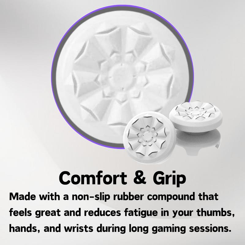 Thumbsticks For PS5/PS4, Precision, Anti slip, FPS game, Aim boost, Comfort, 1 High-Rise & 1 Mid-Rise, Controller/Gamepad/Playstation/4/5/Xbox accessories