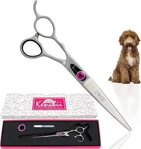 Kenchii Love Dog Grooming Scissors, Dog Scissors for Grooming, Professional Pet Grooming Scissors, Heavy Duty, Durable and Sharp