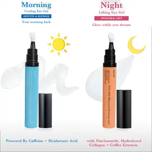 [HIANGEL]Day & Night Eye Duo Cooling & Lifting eye gel | Collagen for Plumping | Hyaluronic Acid for Glowy Hydration | Niacinamide for Dark Circles | Korean Skincare, eye cream, caffeine, comfort, lightweight, radiant, firming, smooth,under eye brightener