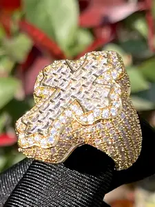 1 PC Glamorous Cubic Zirconia Heart Signet Ring For Women Wedding Engagement Valentine's Day Party Gift