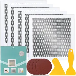5 count Drywall Repair Kit Large Hole, 12 x 12in Self-Adhesive Drywall Patch Kit with Sandpapers & Scrapers, Wall Repair Patches for Big Holes & Cracks, Quick Fix for Ceiling Bathroom Wall