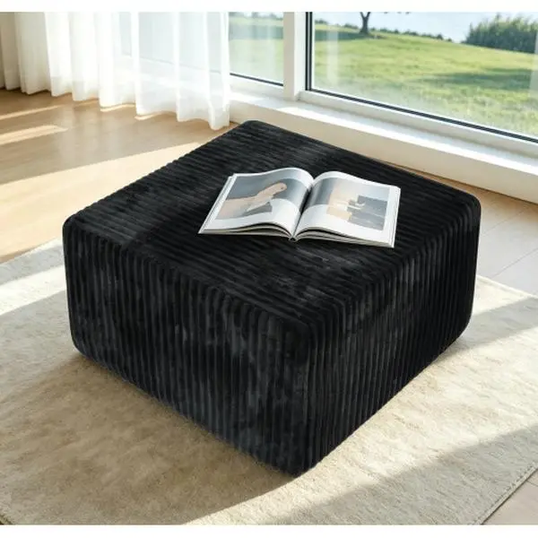 Niccae Compressed Ottoman Sectional Sofa - Modern Minimalist Corduroy Sleeper Footstool Lounge, Comfy Space-Efficient Living Room Furniture for Apartments, (33.07" x 33.07" x 17.13") | Furniture Living Room, Sofas Living Room,dorm essentials,home decor