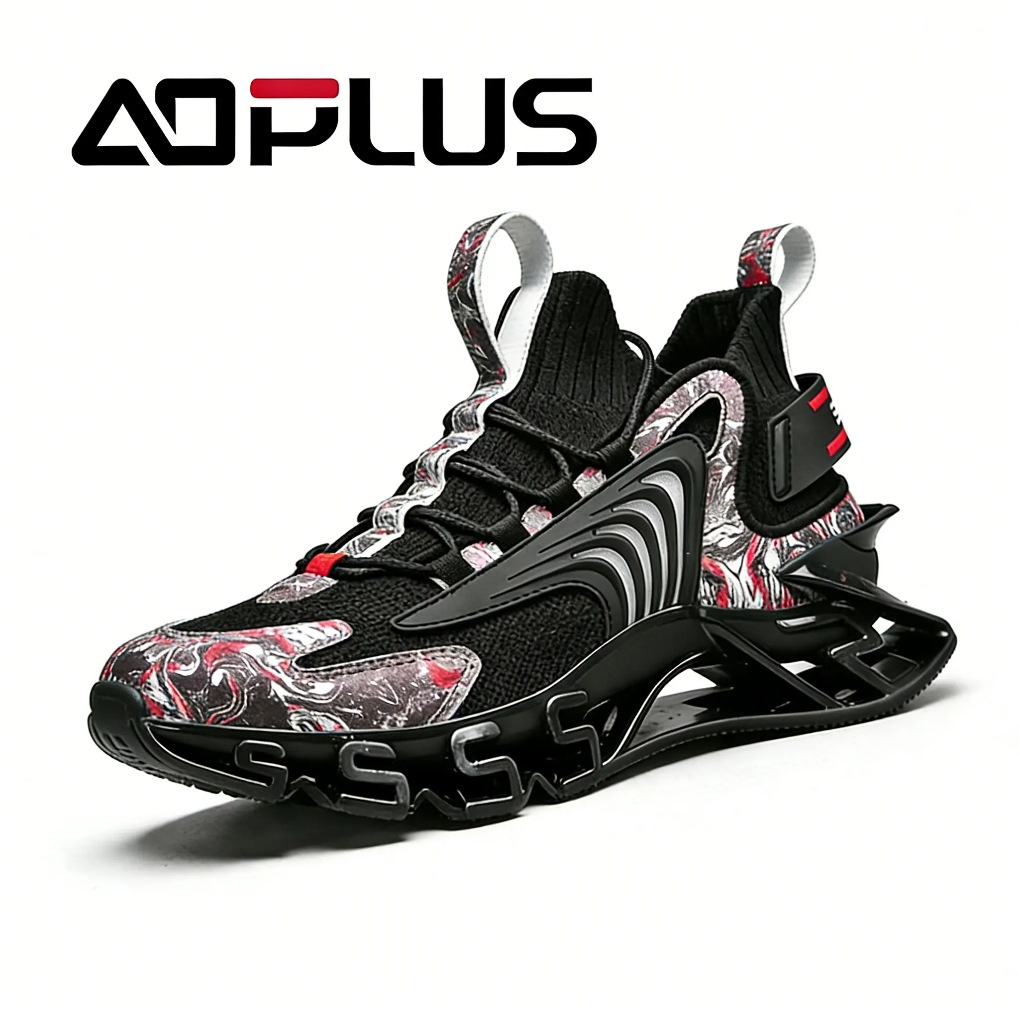 AOPLUS Men's Cyberpunk Streetwear Sneakers, Bold Futuristic Design with Shock-Absorb Sole for Urban Walks, 4 Stylish Colors, Casual, Breathable, Bold Cyberpunk Design, Male Shoes, Cyberpunk Look, Lace