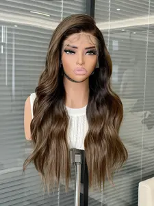 13*6 Lace Front Wig, Gradient Dark Long Wavy Hair, Heat Resistant Synthetic Hair, Perfect for Halloween, Christmas and Valentine's Day, Natural Hairline Wig, Lace Frontal Wigs