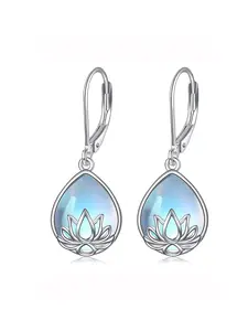 Elegant Water Drop Shaped Dangle Earrings, Fashionable Flower Design Jewelry for Women, Trendy All-match & Exquisite Jewelry for Birthday Gift, Jewelry Gifts, High Quality Earrings, Trendy Fashionable Accessories, Dangling Earrings
