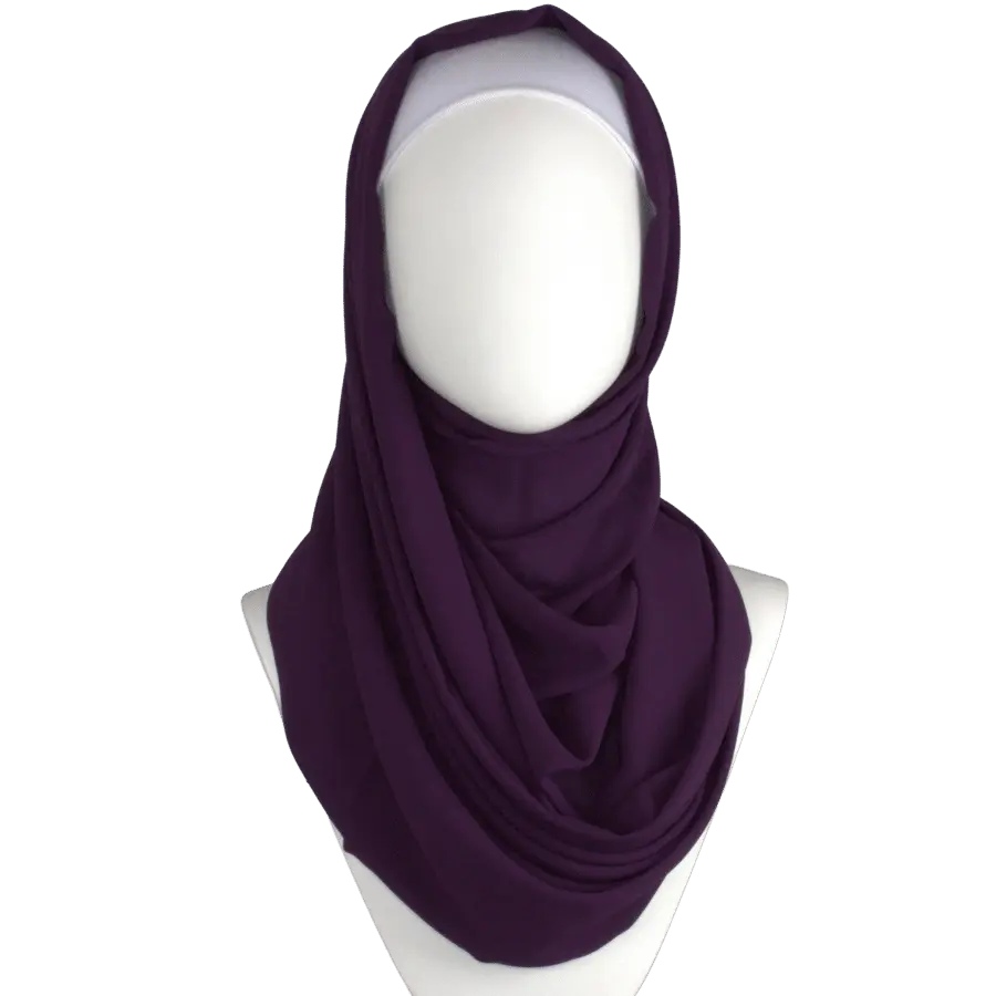 High End Chiffon Hijab in Deep Purple | Chiffon - Elevated™