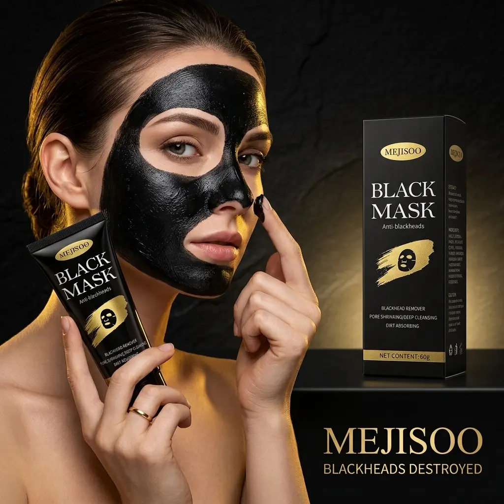 Blackhead Mud Mask, Charcoal Peel Off Facial Mask with Kaolin Clay, Pore Care & Oil Control Formula for Fresh-Looking Skin, Deep Cleansing Clay Mask for At-Home Skincare Routine