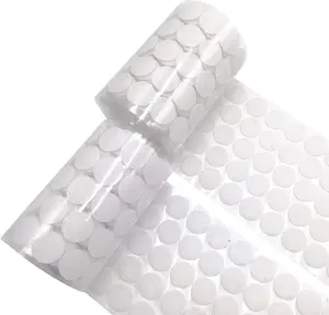 White Self Adhesive Dots 600 count (300 Pairs)  Adhesive 3/4 inch Diameter Hook and Loop Sticky   Nylon  Hook and Loop Dots with  Sticky Glue for Classroom Office Home