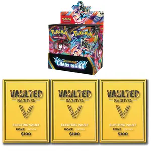 Pokemon Chaos Rising Booster Box + 3 Electric Vaults