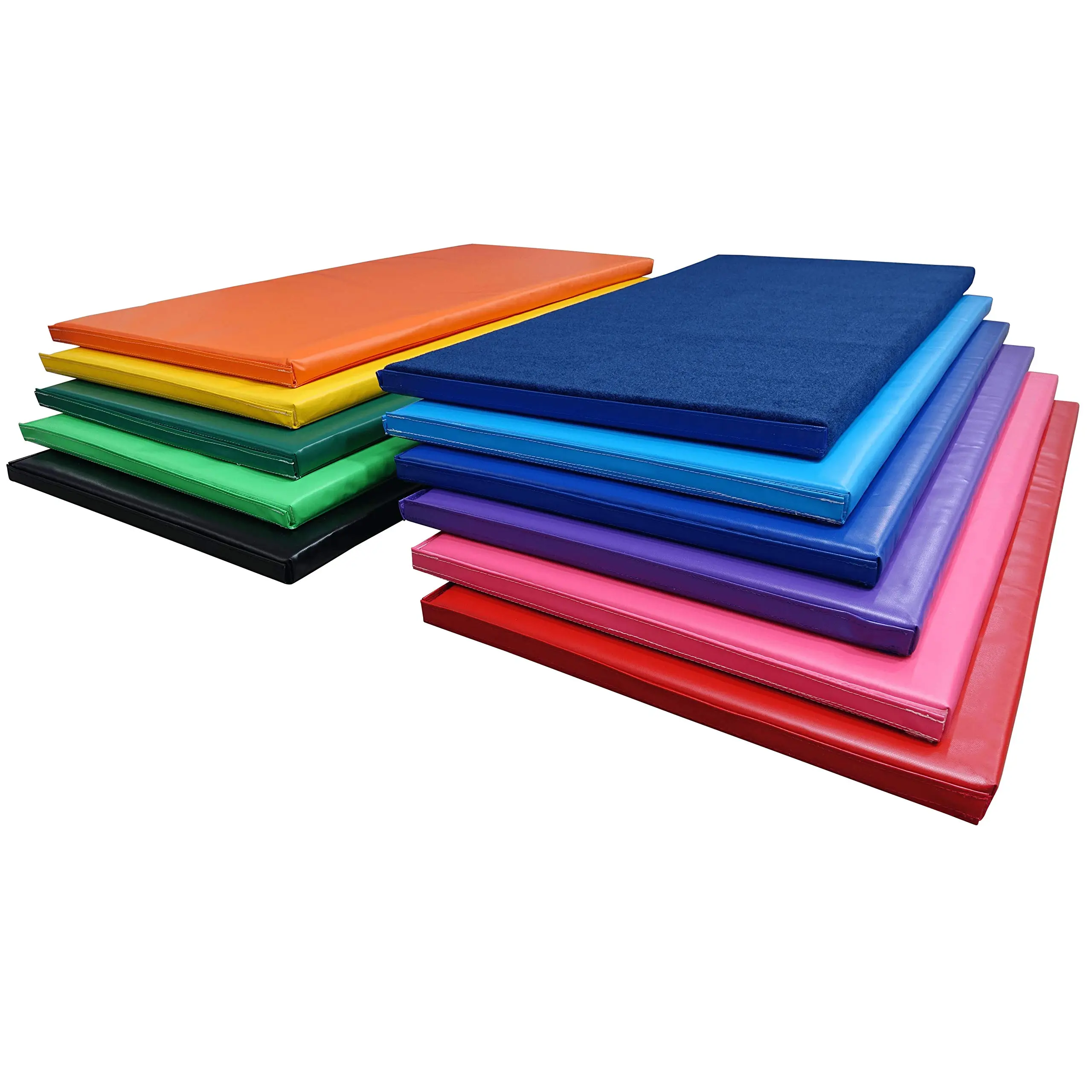 Tumbl Trak Fitness Mat Plus Exercise Mat - 2FT x 5FT x 1-3/8IN Blue Carpet, Gymnastics & Core Training Gym Equipment (BAM-25CARPET), Flexible, Modular, Unisex
