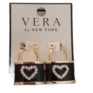 Lock Heart Cute Chic Earring Set - Intricately Designed