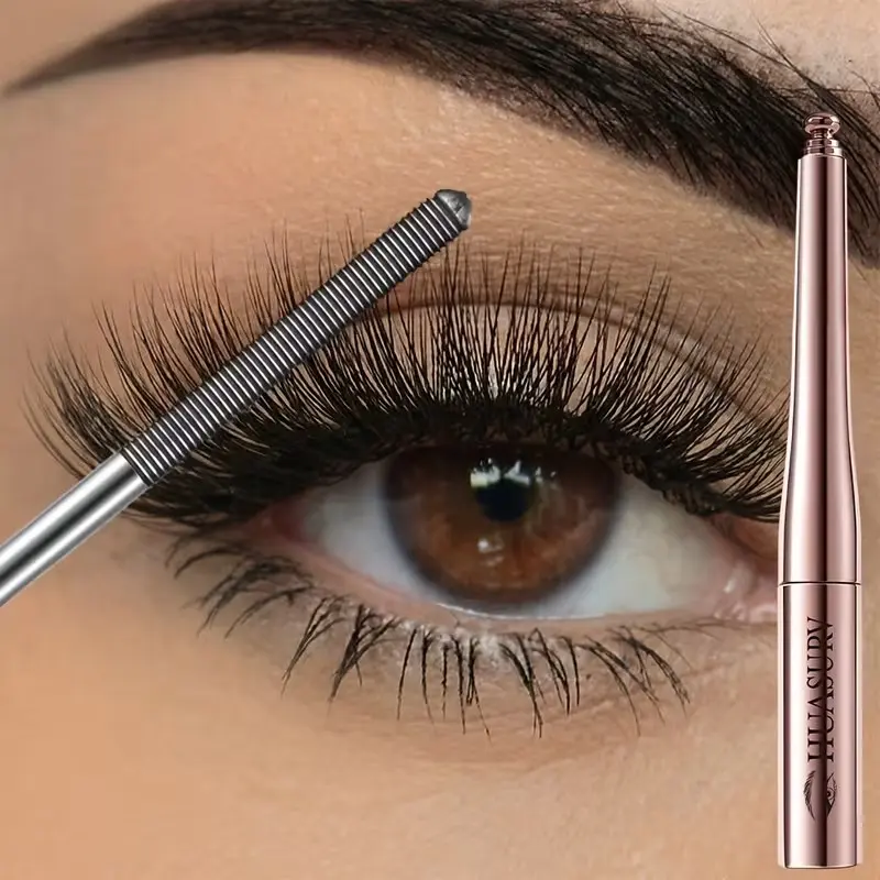 Steel Tube Mascara, Small Steel Tube Black Mascara, Lengthening Lift Mascara, Longwear Mascara, makes eyelashes defined, long, curled, clump-free, and easy to apply. Suitable for parties, music festivals, holiday gifts. Long-lasting makeup