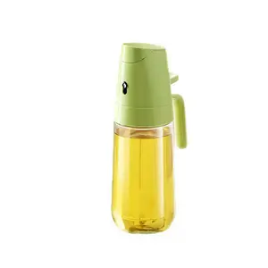 In-stock oil spray bottle, dual-use for spraying and pouring, atomized oil bottle for home use, edible oil container, kitchen seasoning bottle, non-stick glass