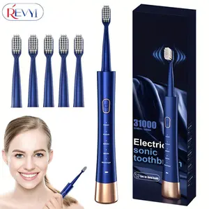 USB Rechargeable Electric Toothbrush, 1 Box Electric Toothbrush & Brush Heads, Oral Care Product for Adults, Gums Protecting Toothbrushes