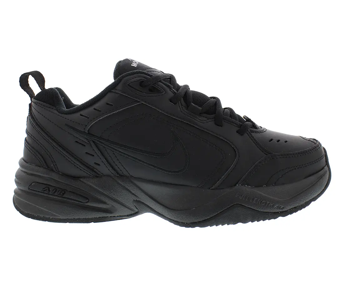 Nike Air Monarch IV Men's Athletic Footwear - Sports Shoes, Walking Shoes, Sneaker, Training, Closed, Casual, Classic, Standard Fit, Black/Black, Multi-Size