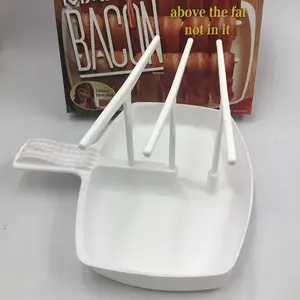 Bacon Cooking Tray for Microwave, Portable Bacon Cooking Tray with Holders, Kitchen Appliance Parts for Making Crispy Breakfast