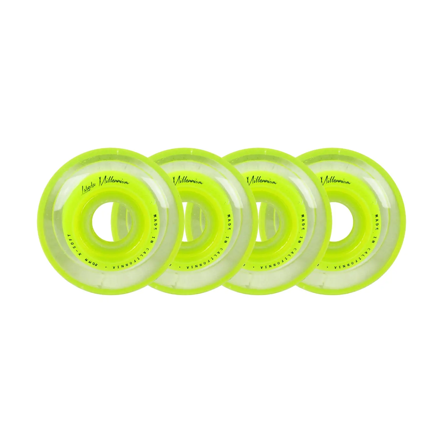 Labeda Roller Hockey Wheels - Millennium Gripper 80mm 74A Green (4-Pack)