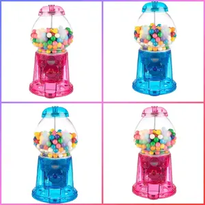 11-Inch Translucent Gumball Machine - Coin-Operated Candy Dispenser Vending Machine and Piggy Bank
