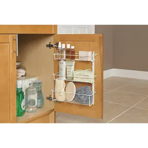 ClosetMaid Adjustable 3 Shelf Spice Rack Organizer for Cabinet/Wall Mount, White Kitchen Metal ClosetMaid Adjustable 3 Shelf Spice Rack Organizer for Cabinet/Wall Mount, White Kitchen Metal