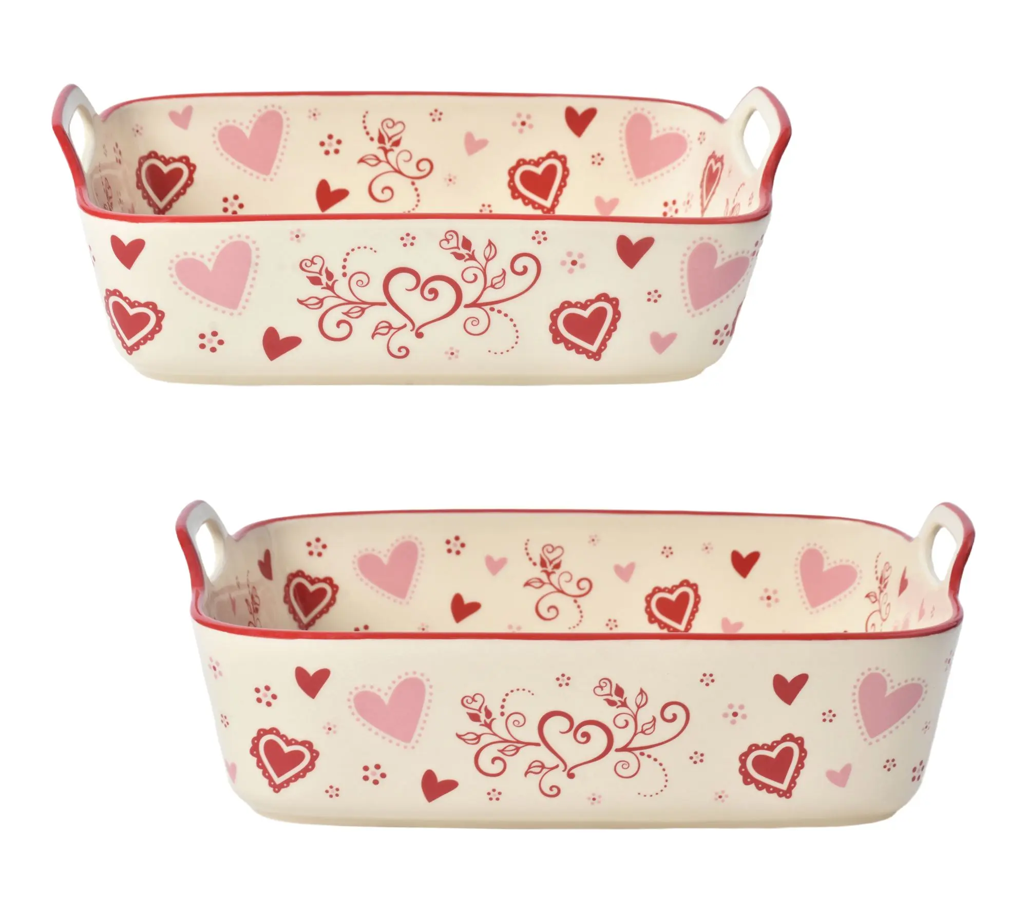 Temp-tations Set of (2) 11"x7" & 13"x9" Nesting Bakers w/ Handles Temp-tations Set of (2) 11"x7" & 13"x9" Nesting Bakers w/ Handles