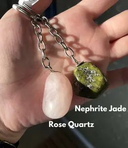 Tumbled Gemstone Crystal Keychains