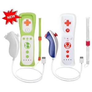 2 in 1 Wireless Remote Controller for Nunchuk Wii Motion Sensor Gamepad, Includes Silicone Case, Perfect for Gaming Enthusiasts, Game Console Accessories