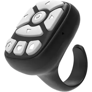 Scrolling Ring - Bluetooth Smartphone Remote for Hands-Free Scrolling| Universal Fit for iOS & Android Phones| Black Wearable Finger Controller