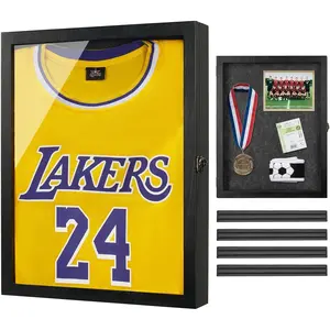 Large Jersey Frame Display Case, Black Shadow Box Frame 13X17 with Slot, for Graduation/Pet/Medal/Coin/Wedding Keepsakes, Anniversary/Birthday/Bridal/Engagement/Wedding Registry/Warming Gifts