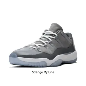 Retro Dual Grey Tone Low Cut Trainers Matte Suede Wrap Cushioned Light Grey Midsole Ice Clear Rubber Outsole Daily Walking Footwear