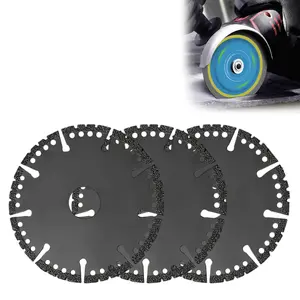 3 PCS 4.5" Diamond Cutting Blades Ultra-thin Multi-hole Angle Grinder Blade Tool Accessories for Cutting Ceramic Tile/Glass/Marble/Granite/Stone/PVC Pipes