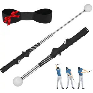 Retractable Golf Swing Training Aid - Portable Correct Grip Trainer with Click Feedback Sound for Right-Handed and Left-Handed Golf Players, Ideal for Beginners, Indoor & Outdoor Use