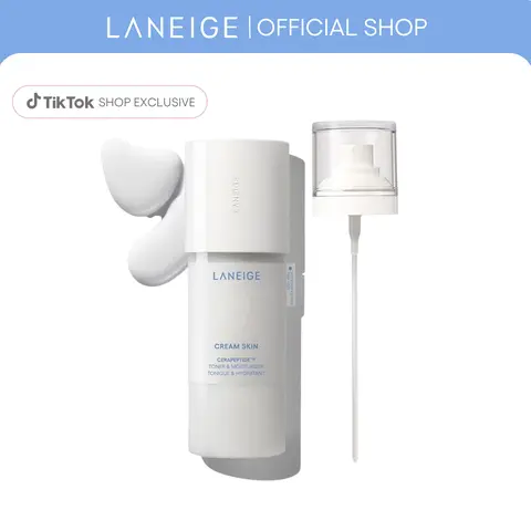 Laneige Cream Skin Toner + Mist Pump Duo, Skincare Bundle, Milky Toner, Korean Skincare, Hydrating, Lightweight Moisturizer