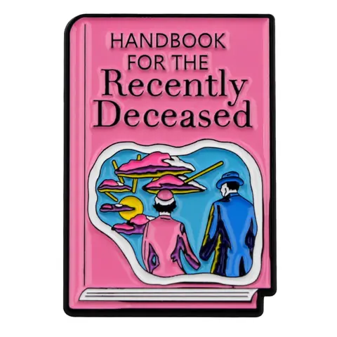 Classic Horror Movie Fashion Brooch Pin, Zinc Alloy Simple Book Badge, Perfect Halloween Gift for Her, Suitable for Sweaters Dresses Backpacks Decoration