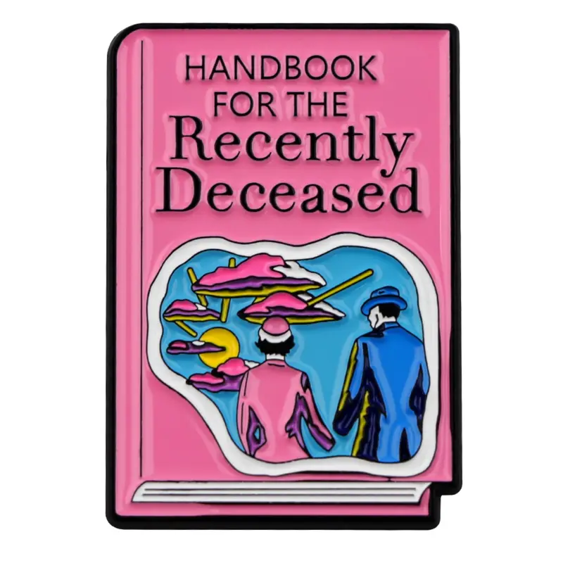 Classic Horror Movie Fashion Brooch Pin, Zinc Alloy Simple Book Badge, Perfect Halloween Gift for Her, Suitable for Sweaters Dresses Backpacks Decoration