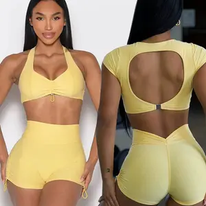 Sport Yoga Clothes Sets Women's Tracksuit Athletic Wear Fitness Suit Gym Workout Push Up Clothes Sports Bra Leggings Suit