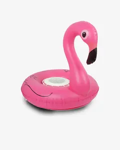Aqua Jams Pink Flamingo Bluetooth Inflatable Floating Speaker & Cup Holder
