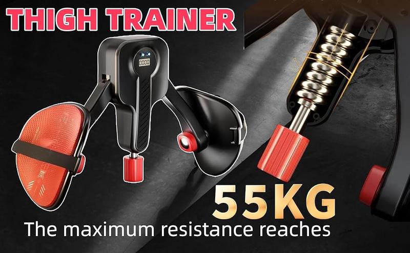 Upgraded Kegel Exercise Thigh Trainer Adjustable Resistance 20-110 lbs with Digital Timer & Bonus Resistance Band for Men Women Home Fitness