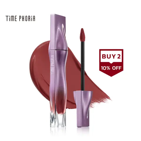 TIMEPHORIA Nebula Velvet Lip Cream 4ML - Luxurious Velvet Lipstick Lip Tint Lip Gloss Soft Blurring 12 Hours Comfort Longwear Makeup Cosmetic Blend Glossy Daily Compact