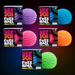 Fuzz Ball Wonder Waves Sensory Squeeze Toy – Ultra Soft Velvet Texture & Wavy Design, Perfect Relaxation Toy & Party Gift for All Ages