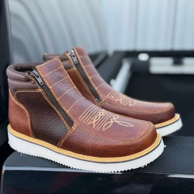 Botin Double Cierre Miel Botin Double Cierre Miel