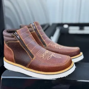 Botin Double Cierre Miel