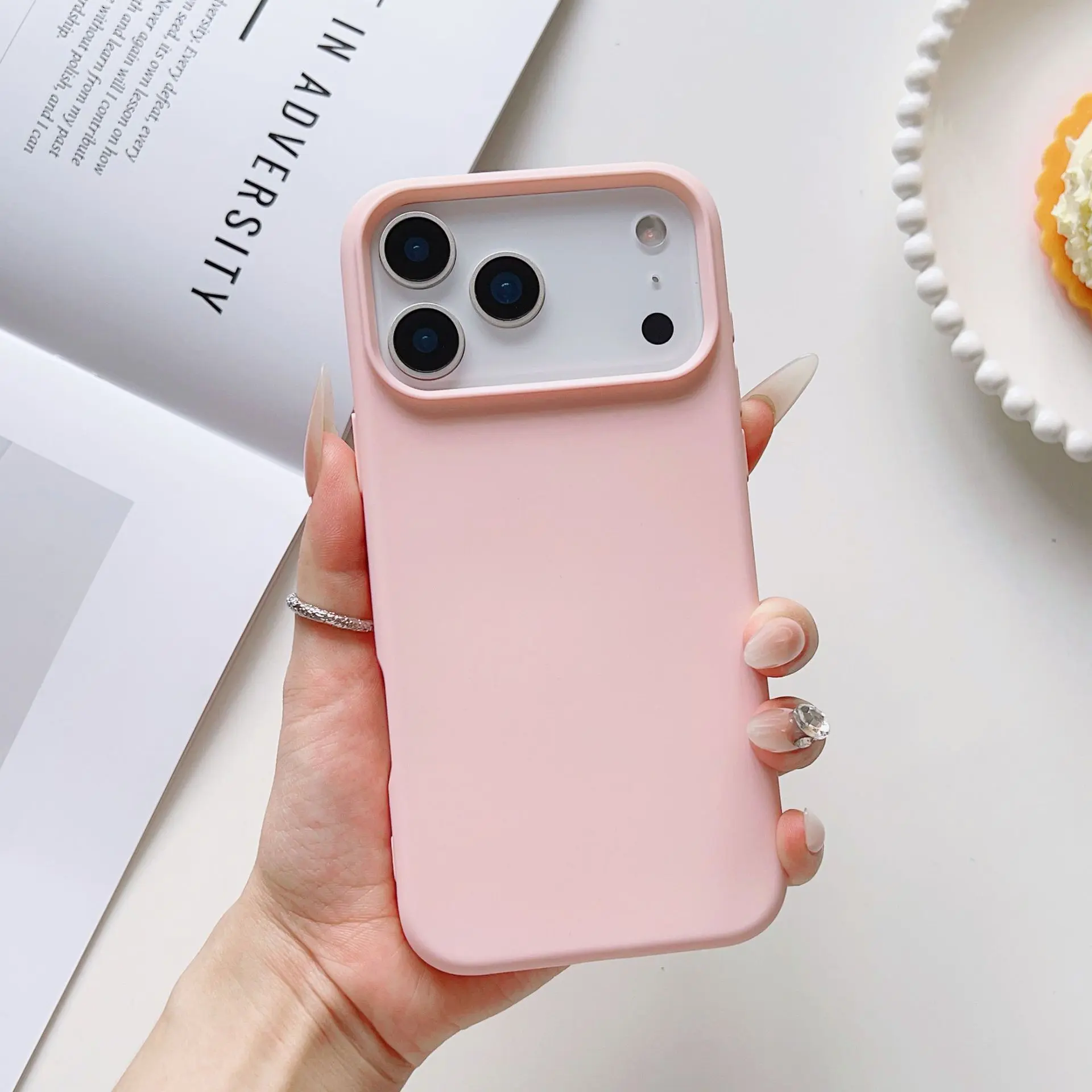 Lightweight 3-Layer Liquid Silicone Soft Shockproof Phone Case for iPhone 17/16/15 Series, with Scratch-Resistant Microfiber Lining, Essential Mobile Phone Accessory for Back-to-School