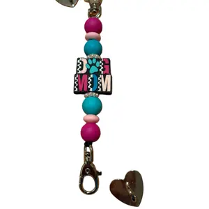 Interchangeable Cell Phone, Tablet, Kindle Strap - Multi-Colored Beads with Keychain Attachment - Cellphone, Smartphone Custom Personalized